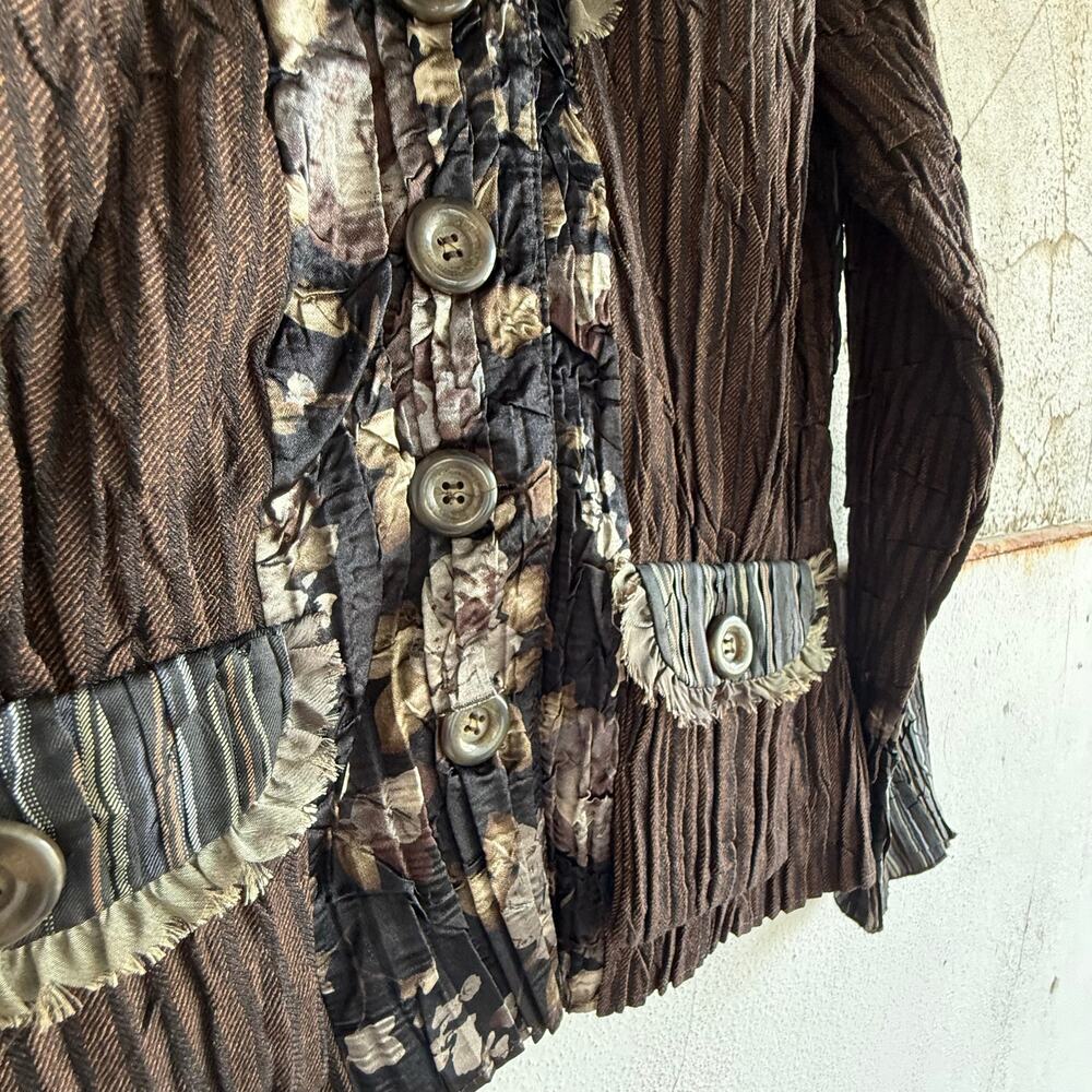 Alberto Makali Blazer Patchwork Blazer Crinkle Fl… - image 3